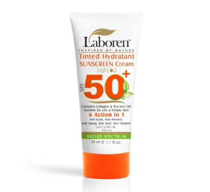 تصویر  کرم ضد آفتاب رنگی لابورن مناسب پوست های چرب و جوش دار با +SPF50 حجم 50 میل - روشن